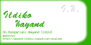 ildiko wayand business card