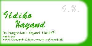 ildiko wayand business card